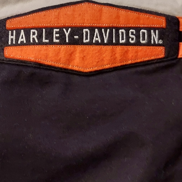 Harley-Davidson Mens Vintage Mechanix Jacket Black Patches Logo Size L LOOK! - Picture 6 of 8